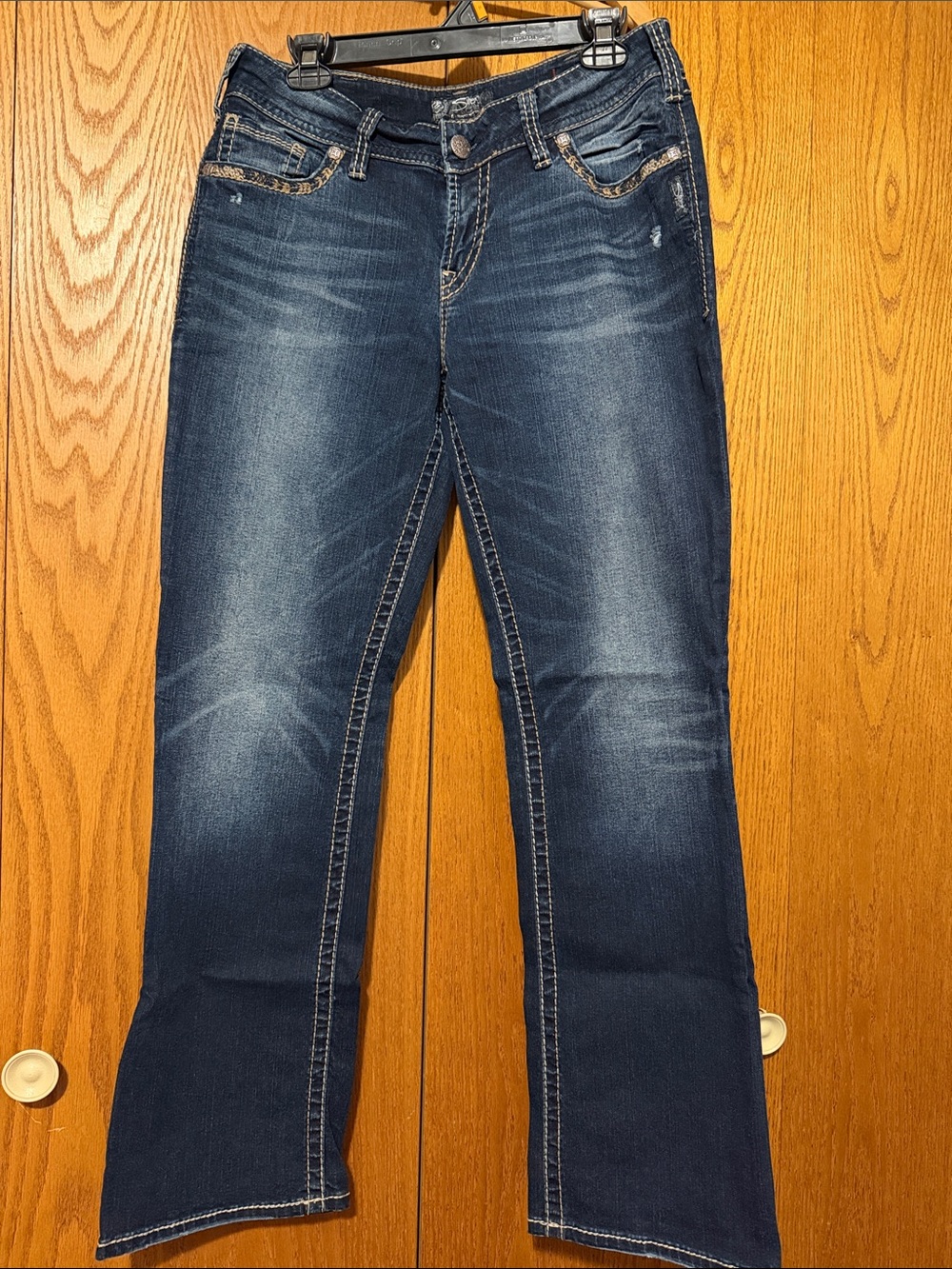 Silver’s Women's Dark Wash Stretch Bootcut Jeans - Dark Blue